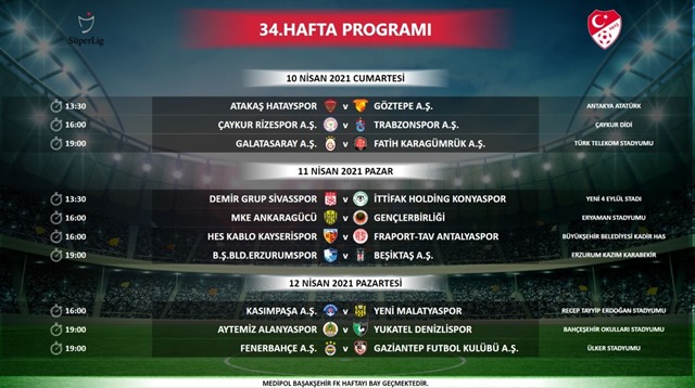 34.Hafta Programı