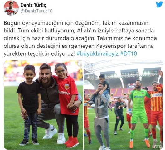 Deniz Türüç Sosyal Medya Hesabından Seslendi.