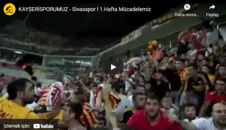 Kayserispor-Sivasspor Maçı Tribün Videoları