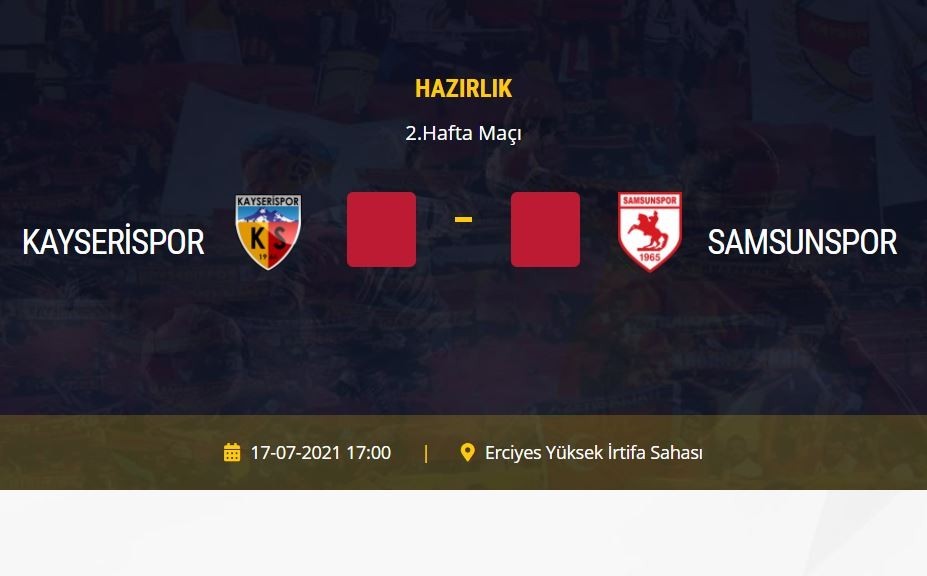 Kayserispor-Samsunspor Yeri ve Tarihi Belli Oldu.