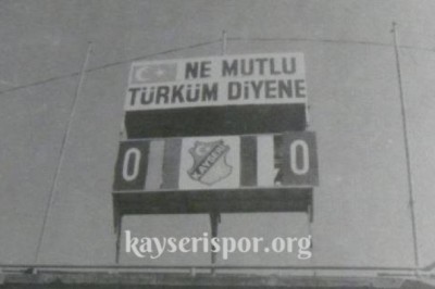 Kayserispor'un Yadiğar Skorbordu.